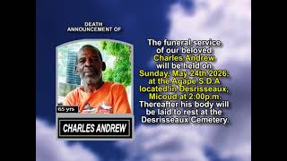 Charles Andrew ~ Short Obituary