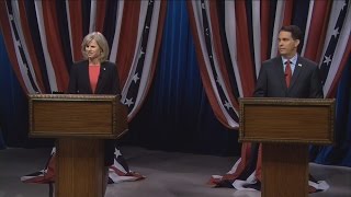 Former governor looms over Burke, Walker debate