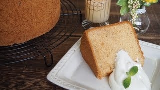 【スイーツレシピ】米粉のメイプルシフォンケーキ Rice flour chiffon cake