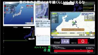 ニコ生　緊急地震速報　2014.11.22　長野県北部余震(最大震度5弱)【TSアーカイブ】