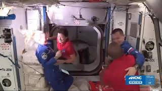 Crew Dragon astronauts arrive at the International Space Station