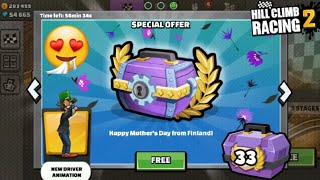 Hill Climb Racing 2 - "Mother's Day"FREE GIFT!!😍 New Animation🤩 & Team Chest Level 33