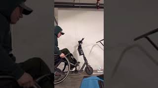 Bernie Bergan`s homemade Wheelchair scooter