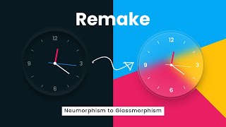 Neumorphism To Glassmorphism | Javascript Working Analog Clock UI Design
