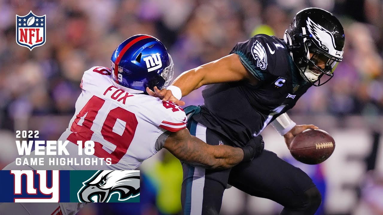 New York Giants Vs. Philadelphia Eagles | 2022 Week 18 Game Highlights ...