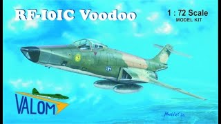 RF-101C Voodoo 1/72 Valom Model kit video Review