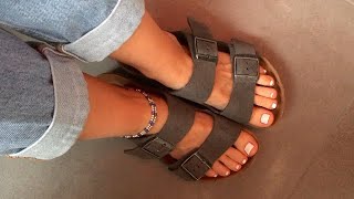 Birkenstock ASMR Sandals 💆‍♀️ Birkenstocks German Feet #birkenstock