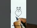 easy cute teddy bear drawing for beginners #shorts #thecreativeworld