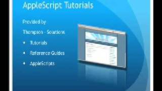 AppleScript Tutorial: Getting Started with AppleScript