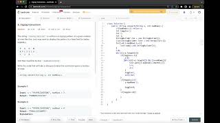 ZigZag Conversion String, a Leetcode problem solved in Java