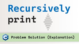 Print a Diamond using C++ (Recursively) | Pattern Printing in C++ | C++ Programming Tutorial