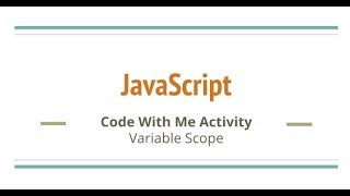 JavaScript Code Challenge #10 Variable Scope