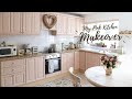 My Pink Cottage Kitchen Makeover, Repainting Kitchen Cabinets