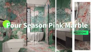 Four Seasons Pink Marble Slabs from Own Quarry | MQ STONE #pink #marble #slabs #mqstone