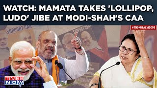 Bengal CM Mamata Tears Down Centre's CAA Rulebook, Mocks With 'Ludo' Jibe | TMC Boss Dares Modi-Shah