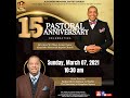 PASTOR PLATER 15TH ANNIVERSARY SERVICE WITH BISHOP-ELECT ANTHONY G. MACLIN (3.6.21)