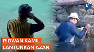 Momen Ridwan Kamil Lantunkan Azan di Pinggir Sungai Aare