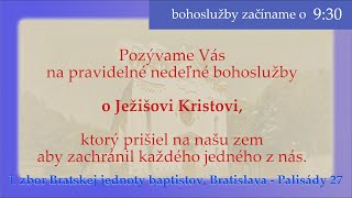 Nedeľná bohoslužba  19. 1. 2025