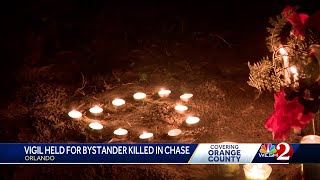 Vigil held for bystander killed during Orlando police chase