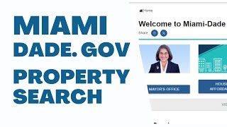 Miamidade.gov Property Search – Website & Review ⏬👇