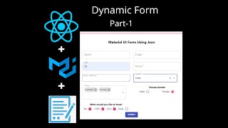 Material UI Form Using Json In React | React Dynamic Form Part #1