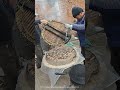 traditional way of steaming red bean rice cakes in rural