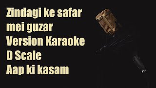 Zindagi ke Safar me - Karaoke (Original D Scale) #hits #hindikaraoke #zindagi #karaoke #kishorekumar