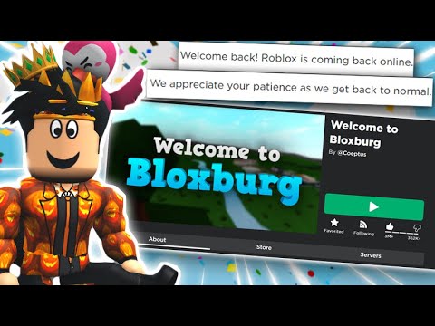 ROBLOX IS BACK UP FINALLY... Back To Bloxburg I Go - YouTube