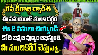 Anantha Lakshmi : రేపే క్షీరాబ్ది ద్వాదశి తులసి పూజా ఇలా చేయండి | Ksheerabdi Dwadasi Tulasi pooja