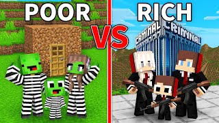 Mikey POOR vs JJ RICH CRIMINAL Family in Minecraft (Maizen)