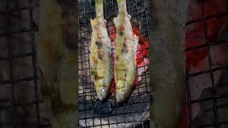 鮎を焼いてみた🔥I tried grilling sweetfish 🔥#asmr #鮎 #sweetfish