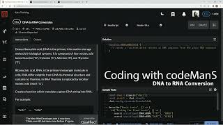 Codewars 8 kyu DNA to RNA Conversion Javascript