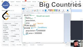 [Easy] Big Countries (leetcode #595, sql)