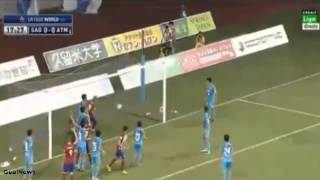 Koke AMAZING corner kick goal v.Tosu•Friendly 2015