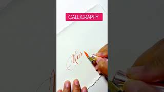 how to write in callïgraphy #calligraphy #nameart #beginnersart #art #handwriting #shorts #march
