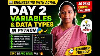 Python Variables & Data Types 🔥 Day 2 | 30 Days Coding Challenge