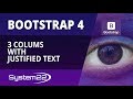 Bootstrap 4 Basics 3 Colums With Justified Text