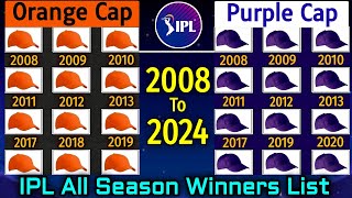 IPL Orange Cap & Purple Cap Winners Of All Seasons From 2008-2023 | IPL Orange & Purple Cap Winners