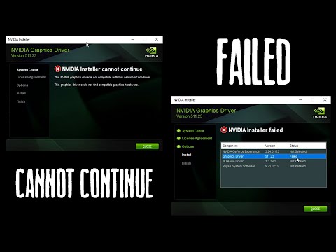 Установщик NVIDIA не может продолжить работу/Установщик не смог ИСПРАВИТЬ (ЧИТАЙТЕ ОПИСАНИЕ)