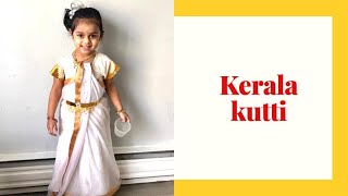 Kerala kutty ll cute baby in kerala style saree ll kerala traditional wear ll funny baby.