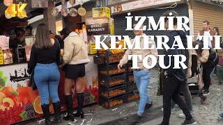 Izmir 2022 Konak Kemeraltı 28 December Walking Tour | 4K UHD 60FPS