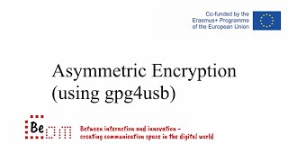 Asymmetric encryption using gpg4usb