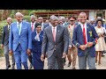 RUTO ENJOYS COMPANY OF NAIROBI SCHOOL HEADBOY AS HE TOUR THE SCHOOL.