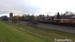 DB Class 66 No's. 66044 TnT 66182 on 6L41 Brewery Jn - Crewe BH on 03.04.15 - HD