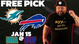 Dolphins vs Bills Free Pick | NFL Football Wild Card Predictions | Kyle Kirms | The Sauce Network