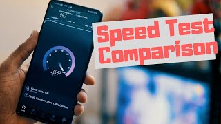 Jio Giga Fiber 100Mbps Speed Test Comparison with Kerala Vision and Asianet Broadband