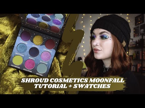 Shroud Cosmetics Moonfall Palette | Tutorial + Swatches - YouTube