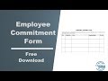 Employee Performance Commitment Form: Free Download