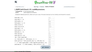 Java Practice It || 3.13 mathExpressions || math.