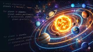 Python + Space = This INSANE Solar System Simulation🌍🪐#Python #SolarSystem #spacesimulation #program